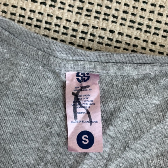 SOLD Simply Southern Glitter Tank Small Grey - Picture 5 of 6